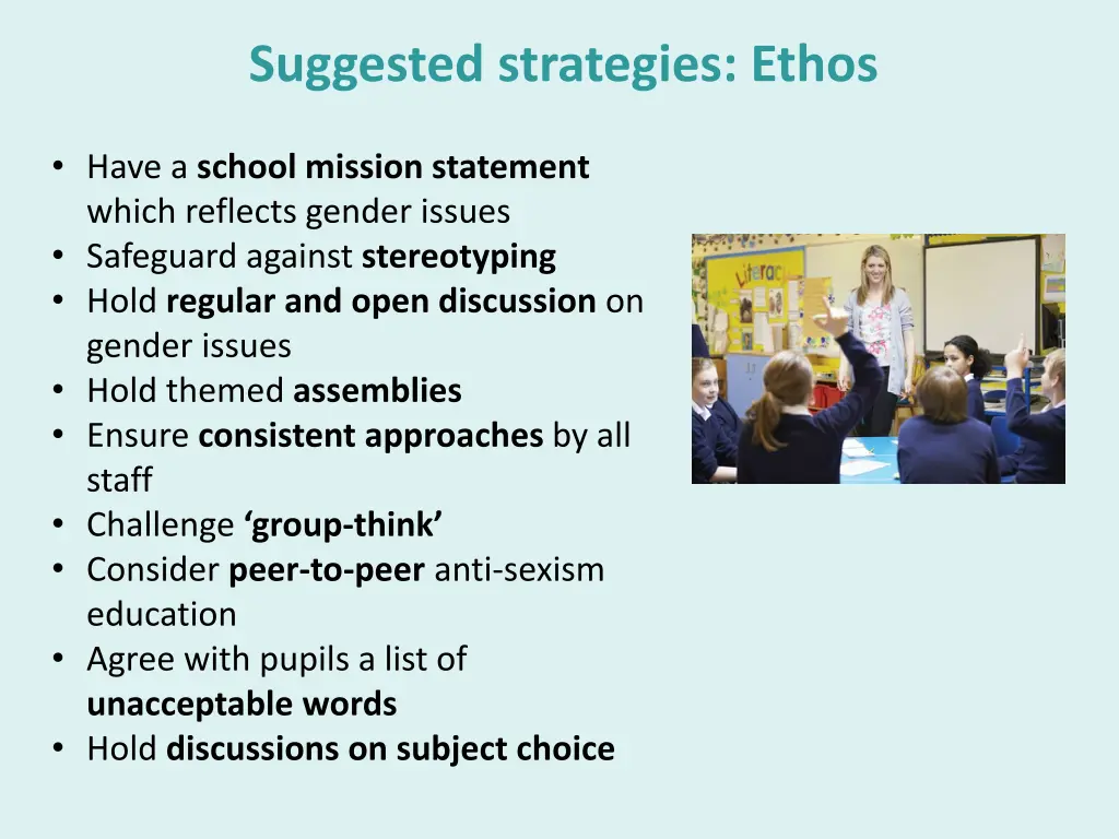 suggested strategies ethos