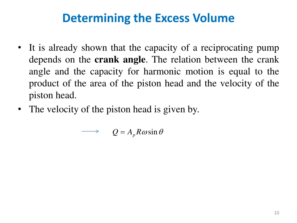 determining the excess volume