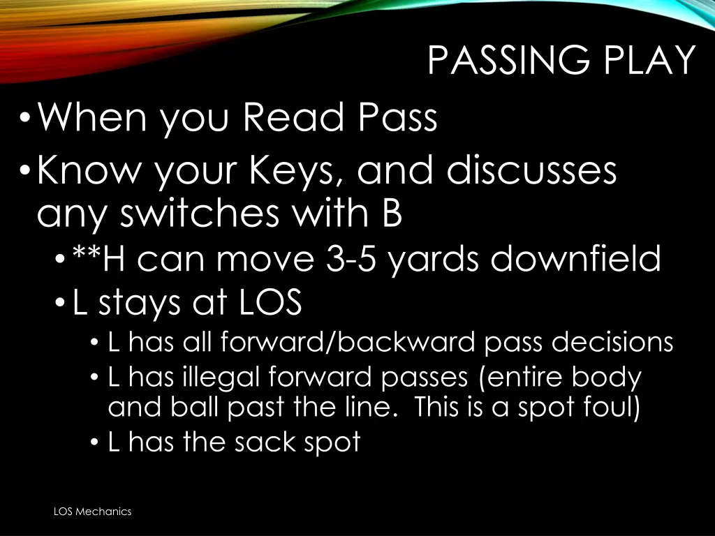 passing play