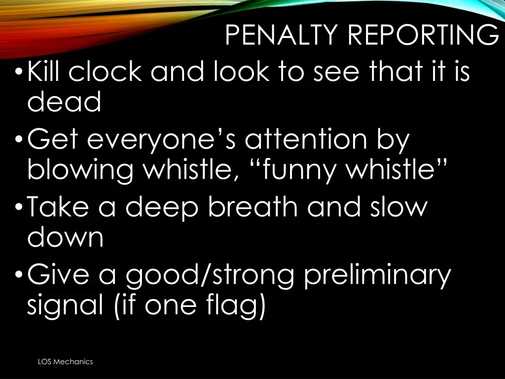 penalty reporting