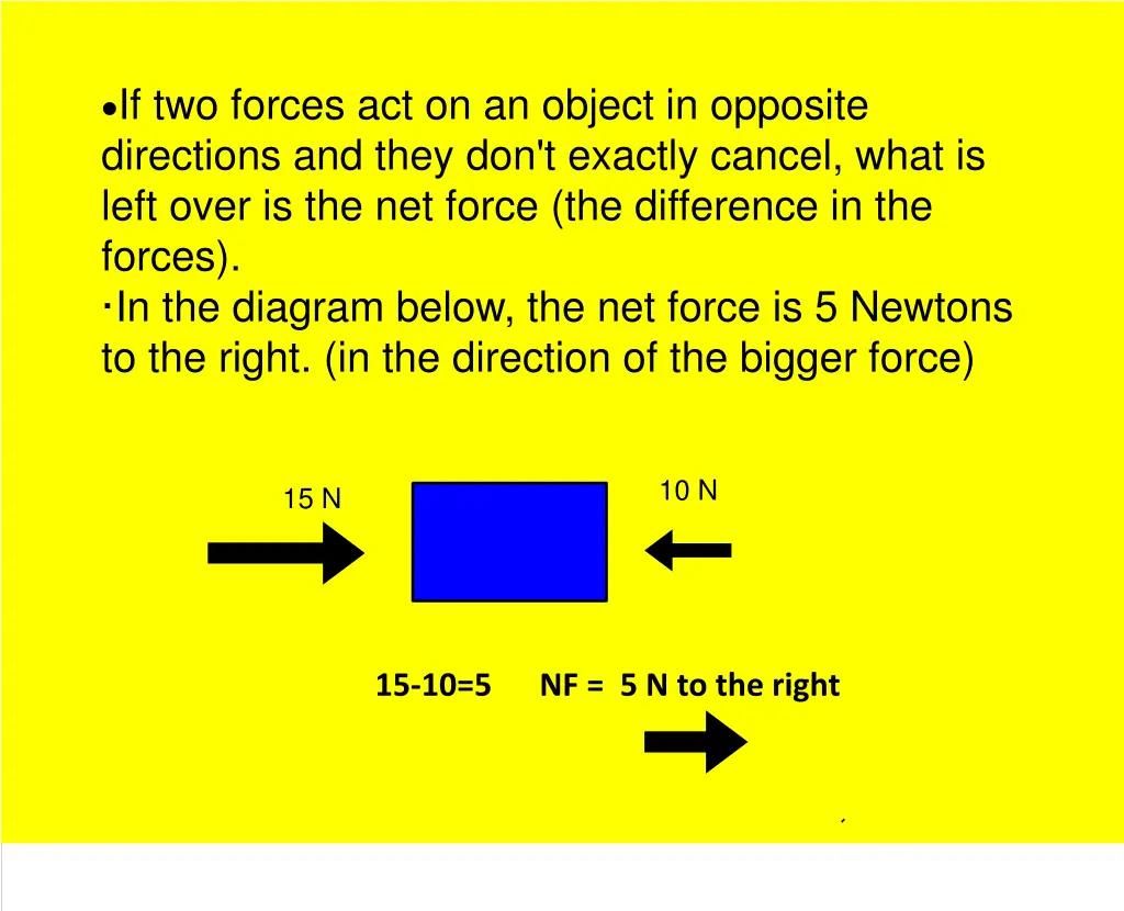 if two forces act on an object in opposite