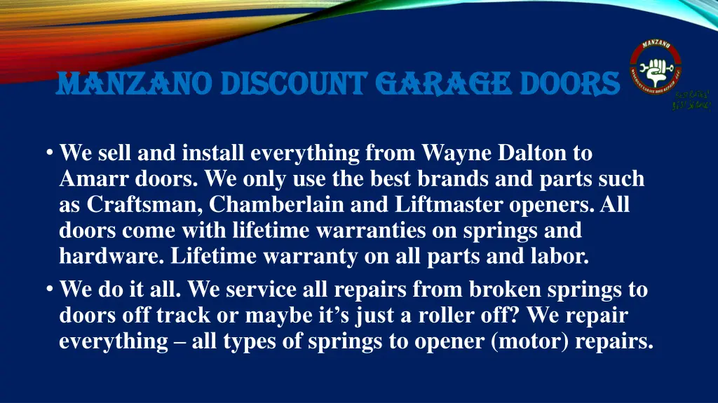 manzano discount garage doors manzano discount