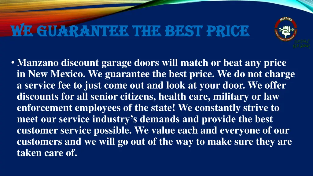 we guarantee the best price we guarantee the best