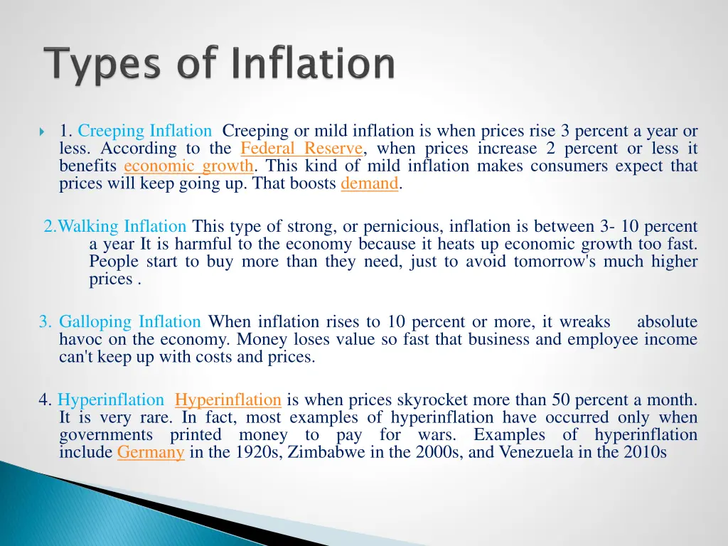 1 creeping inflation creeping or mild inflation