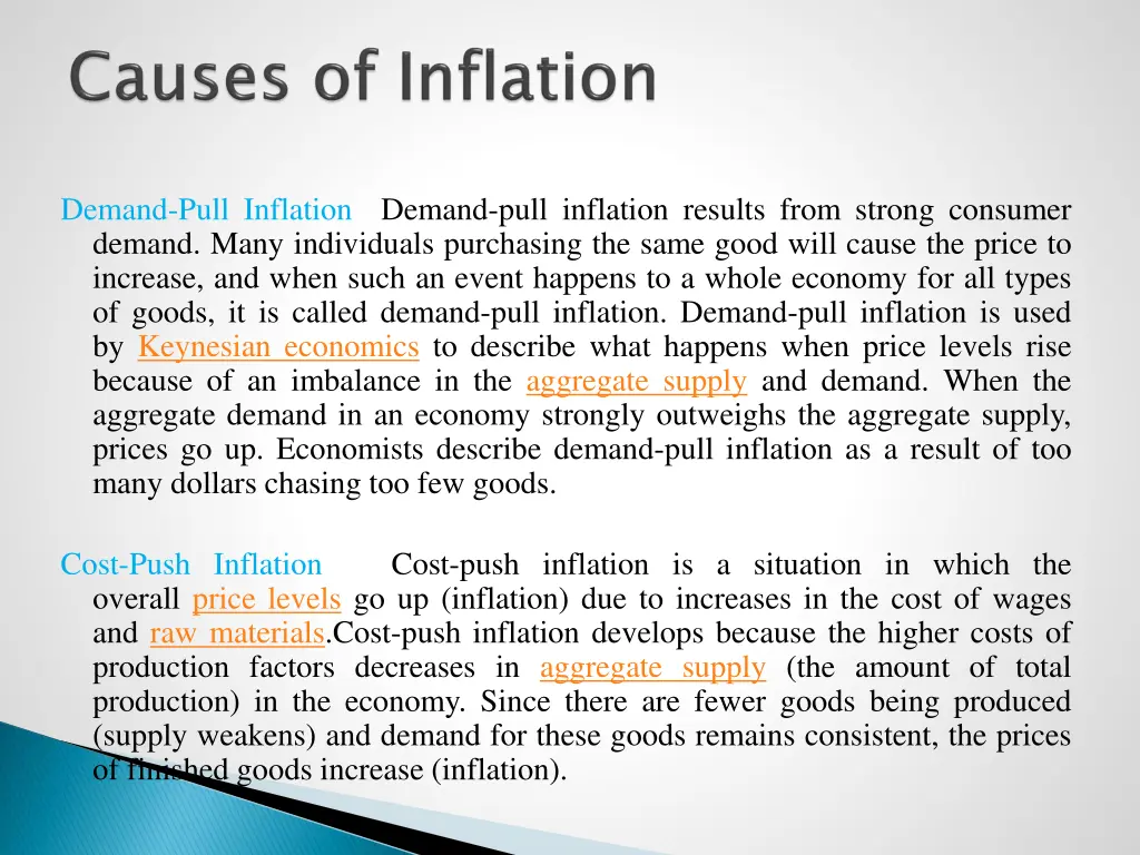 demand pull inflation demand many individuals