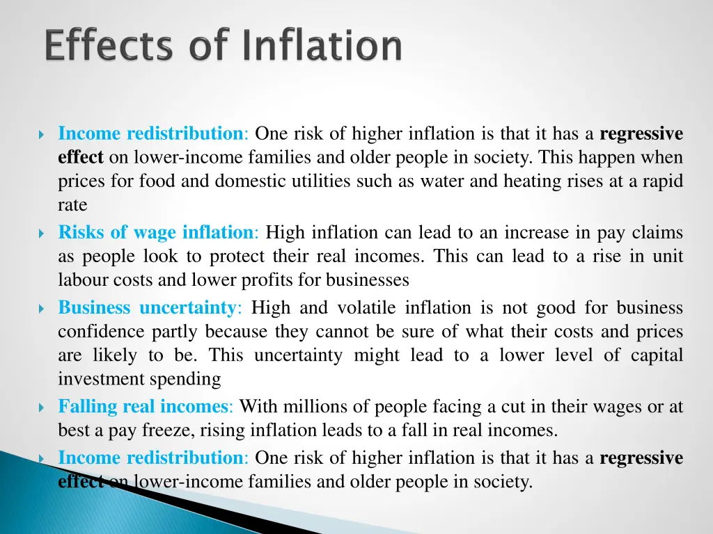 income redistribution one risk of higher