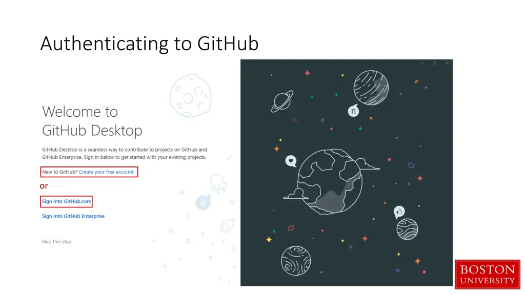 authenticating to github