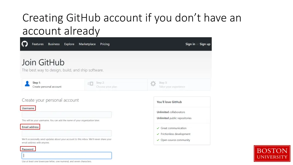 creating github account if you don t have