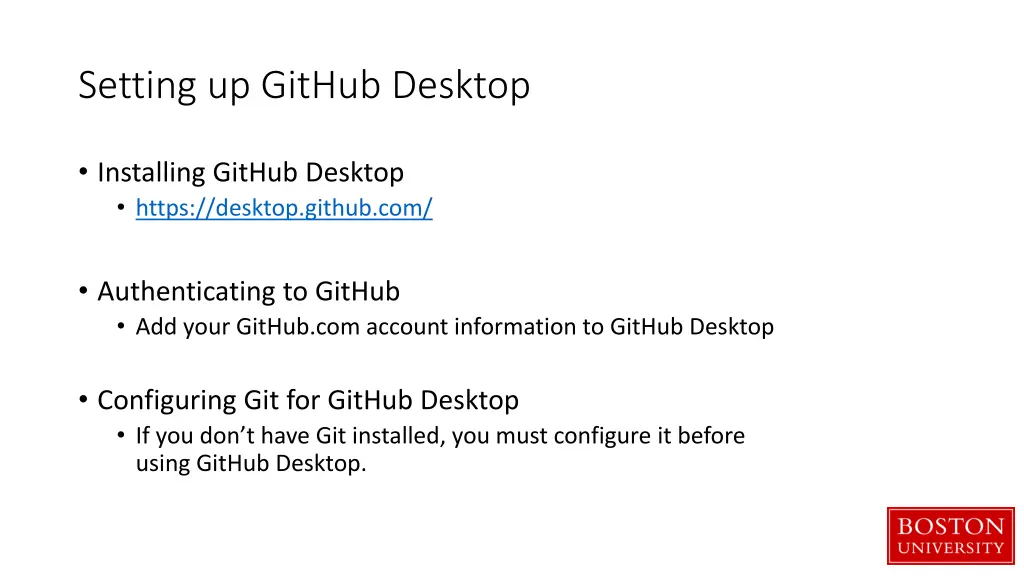 setting up github desktop 1