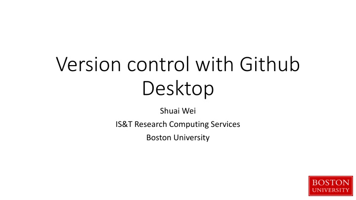 version control with github desktop