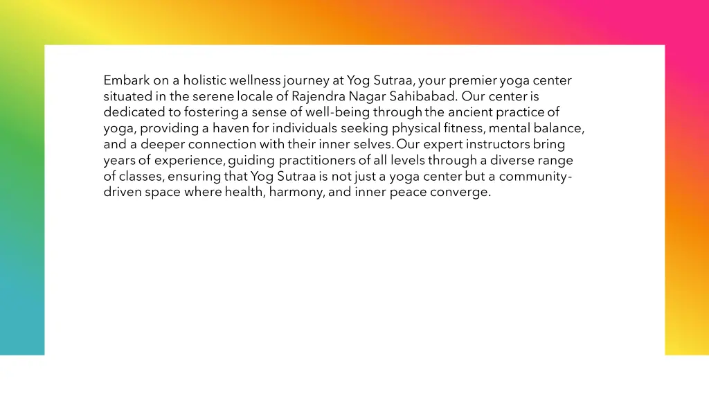 embark on a holistic wellness journey