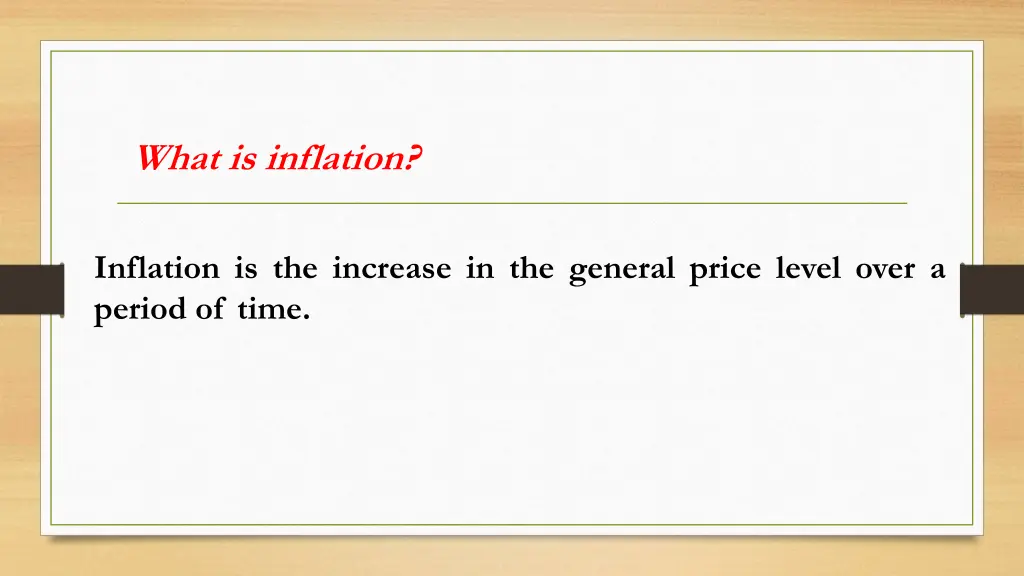 what is inflation