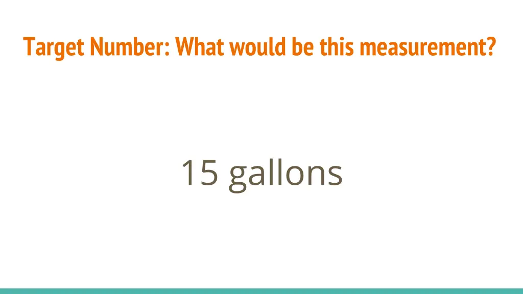 target number what would be this measurement 4