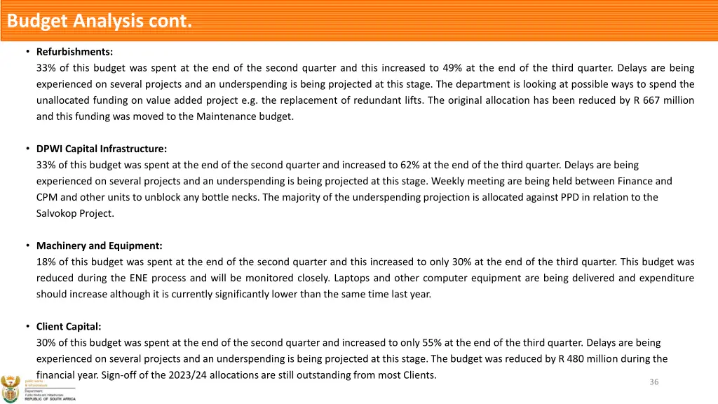 budget analysis cont