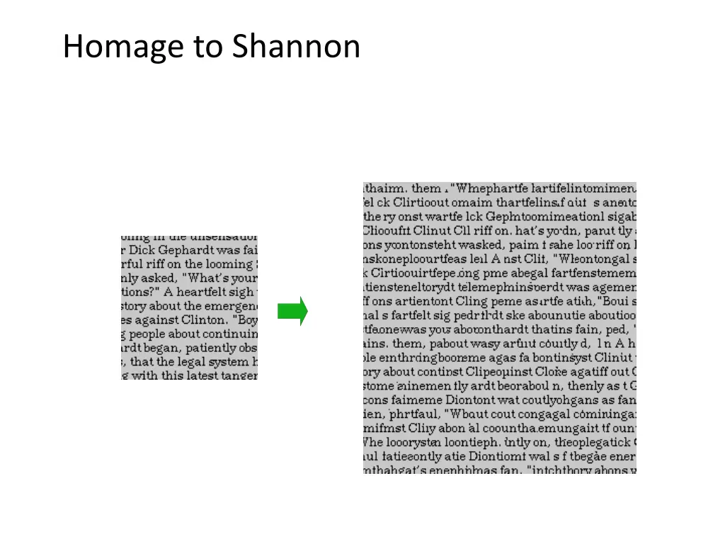 homage to shannon