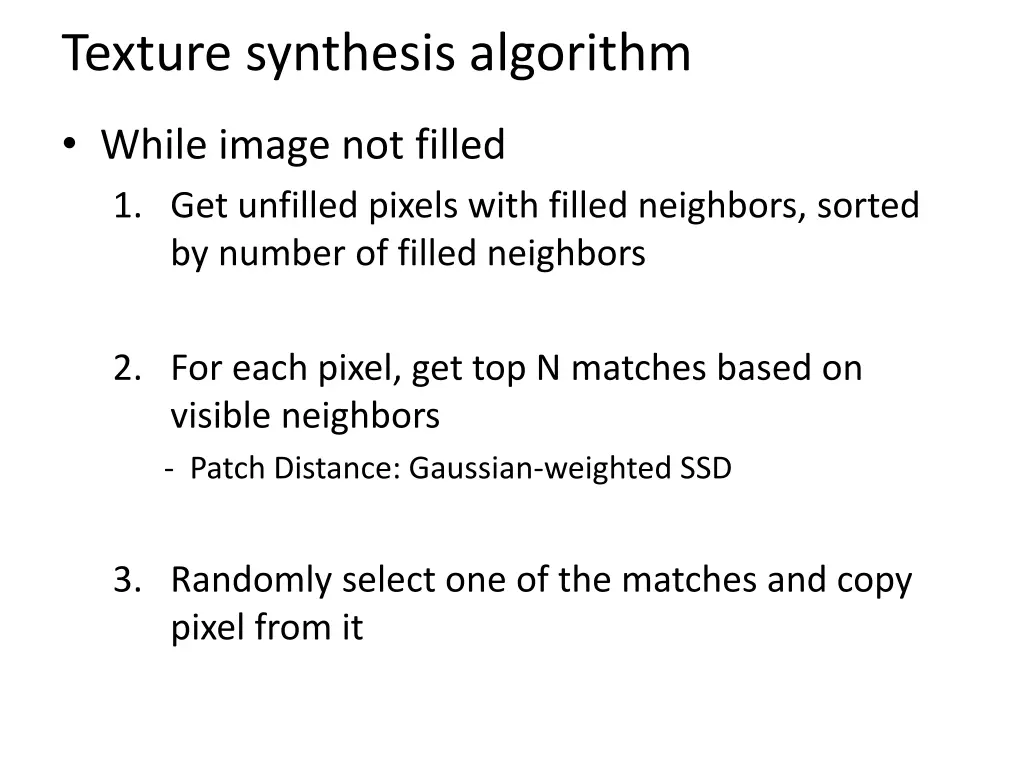 texture synthesis algorithm