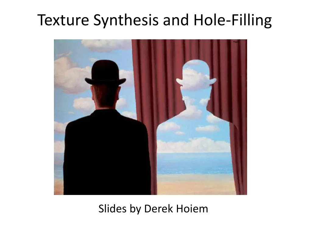 texture synthesis and hole filling