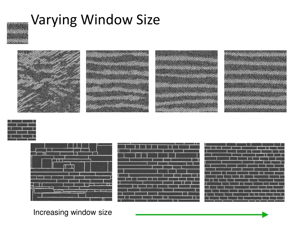 varying window size