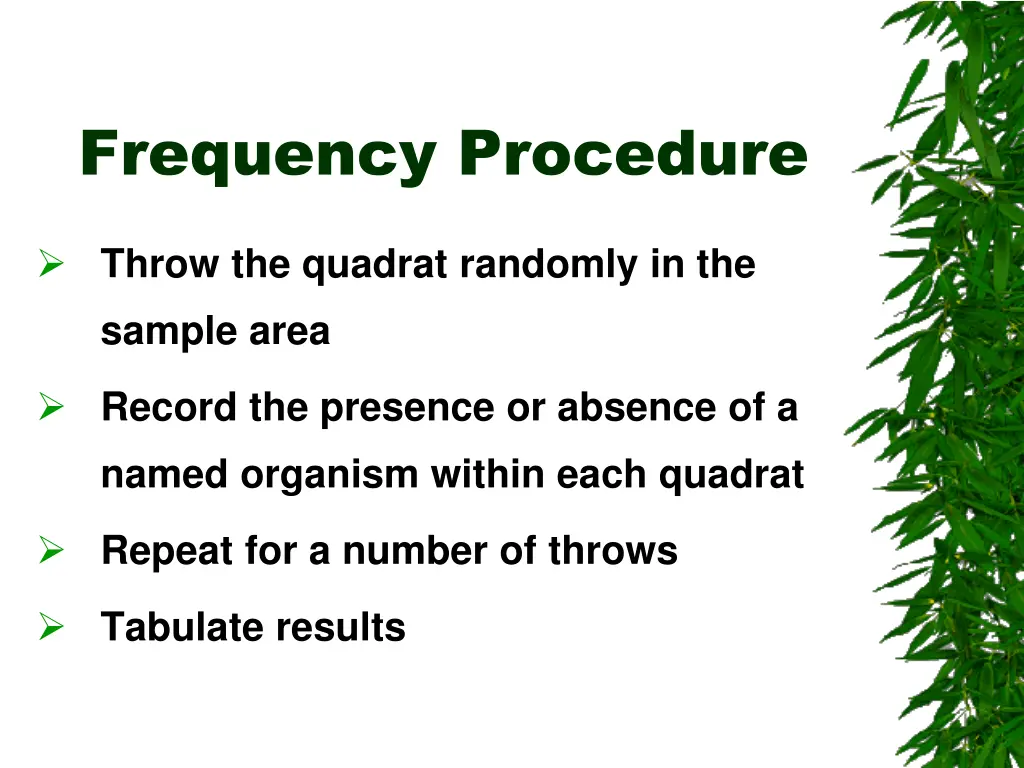 frequency procedure 1