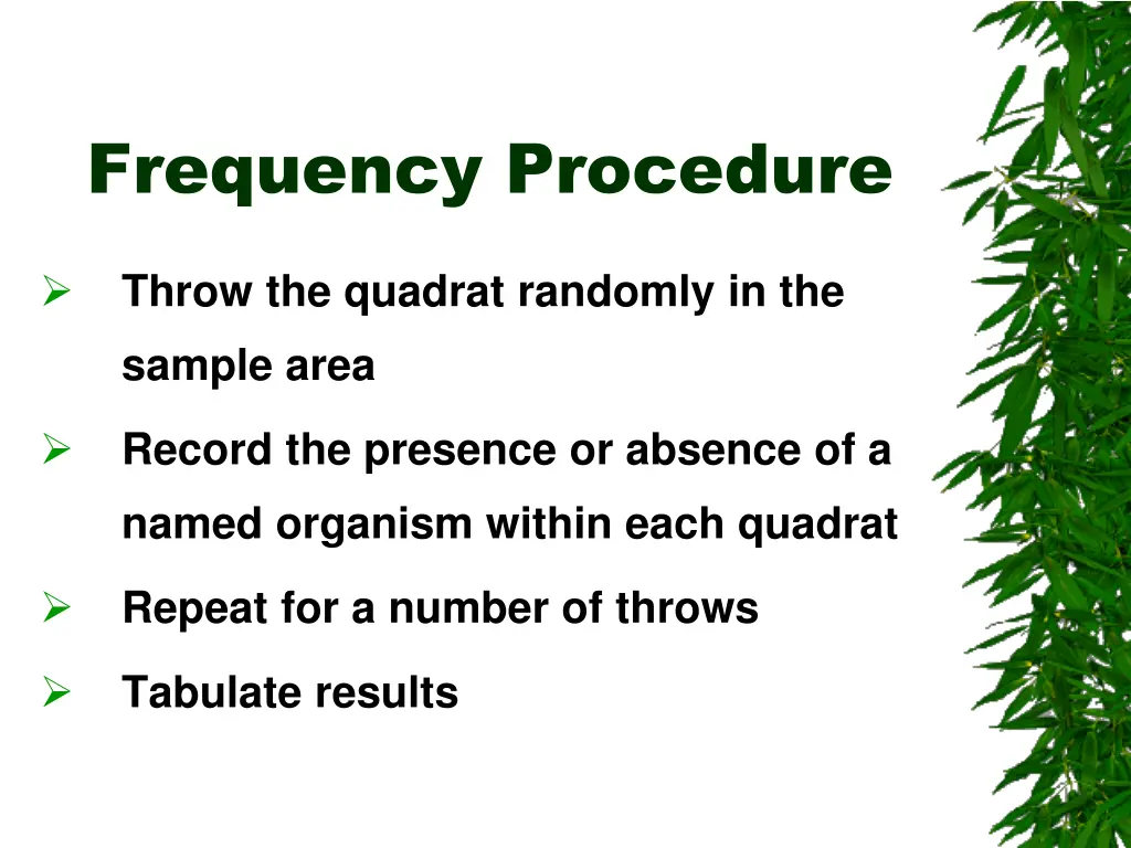 frequency procedure