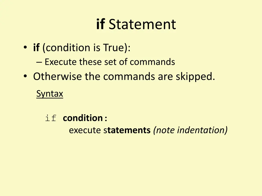 if statement 2