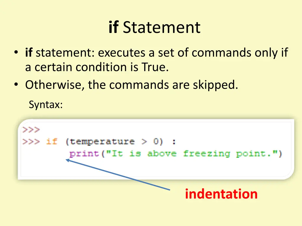 if statement