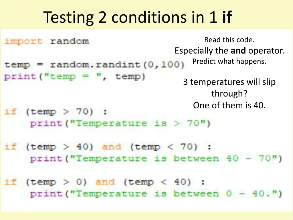 testing 2 conditions in 1 if