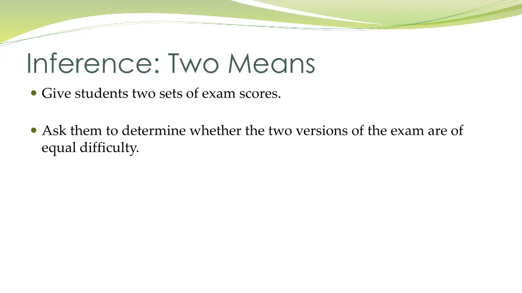 inference two means