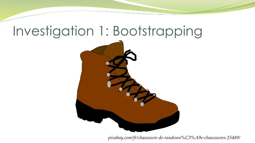 investigation 1 bootstrapping