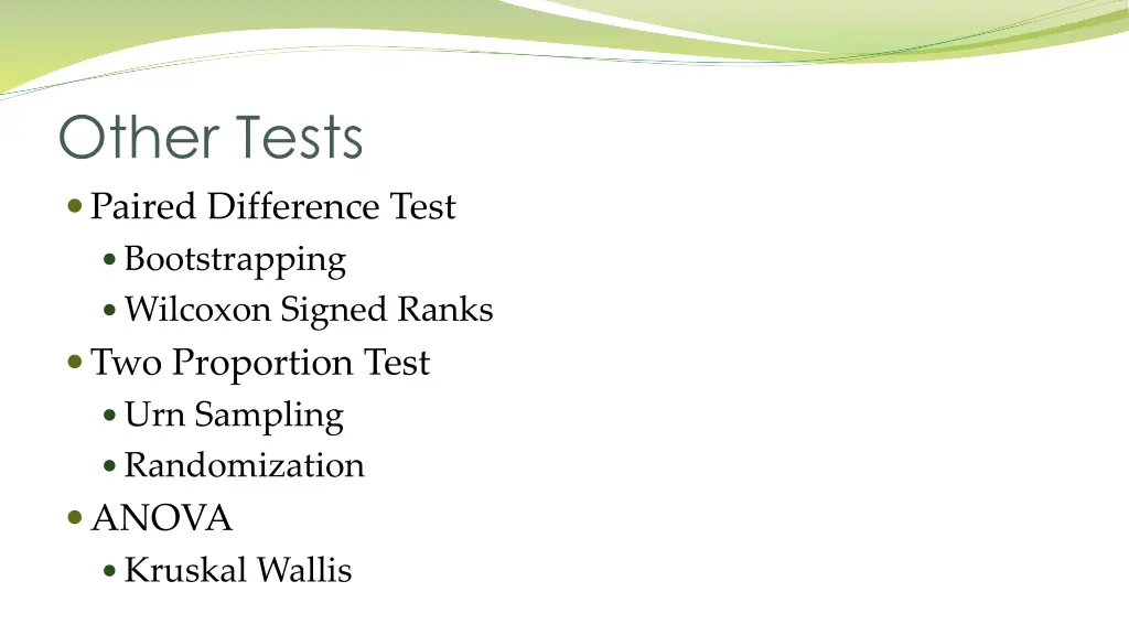 other tests paired difference test bootstrapping