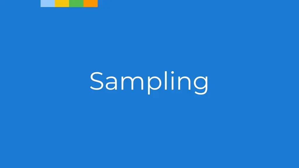 sampling