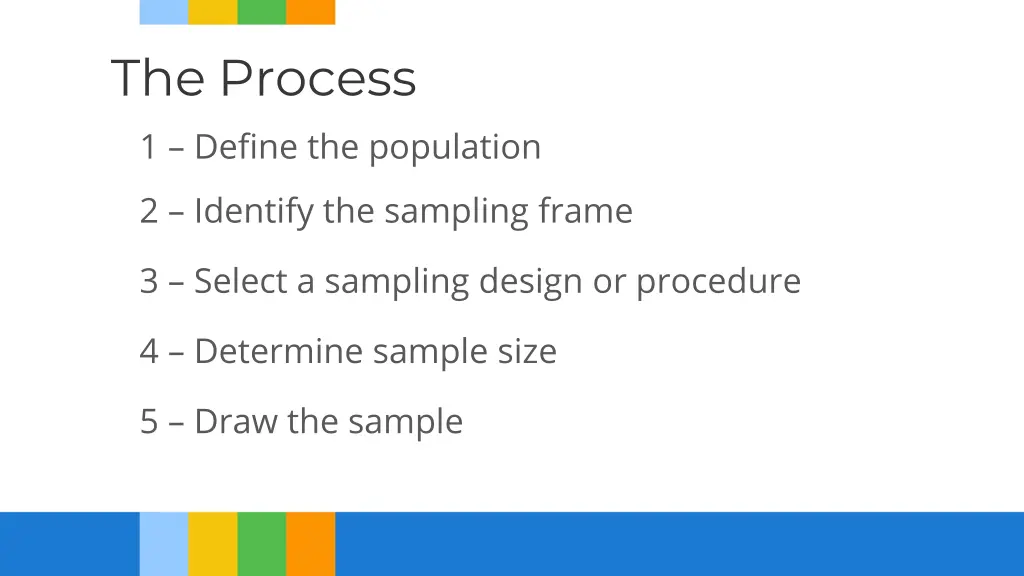 the process 1 define the population