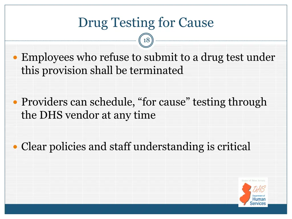 drug testing for cause 3