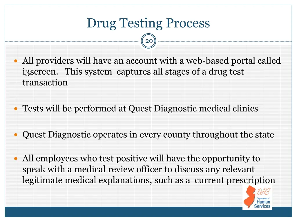 drug testing process