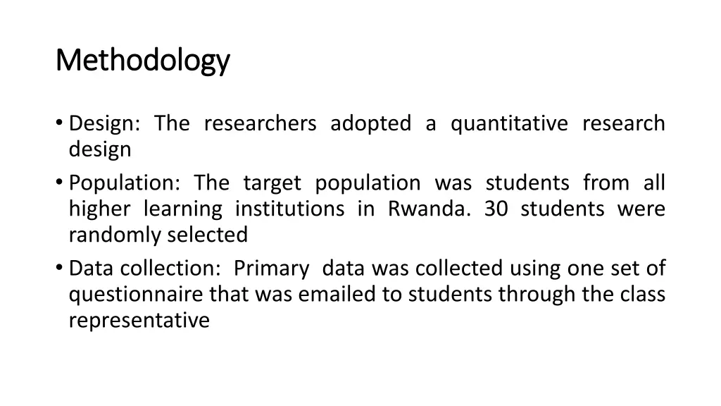 methodology methodology