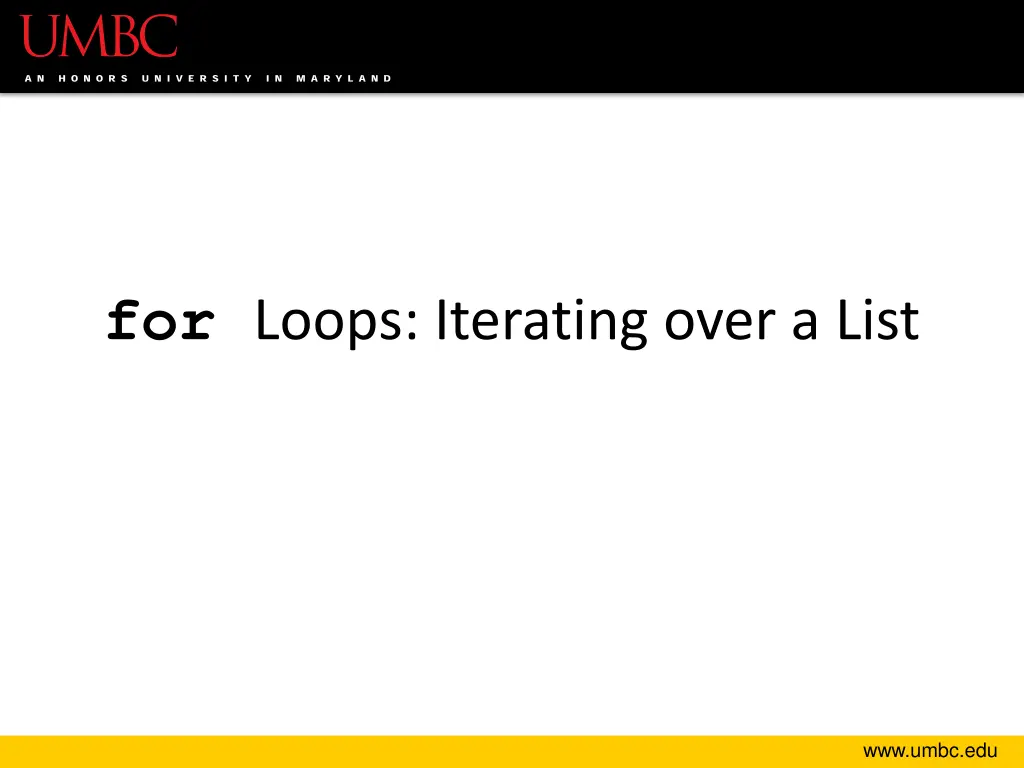 for loops iterating over a list