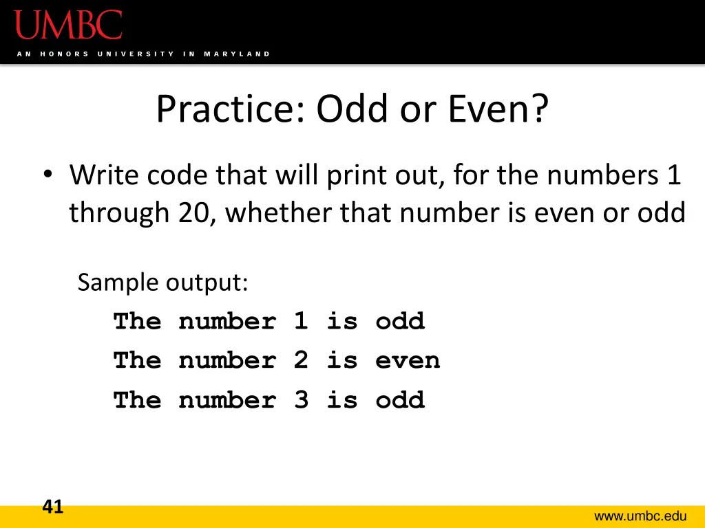 practice odd or even