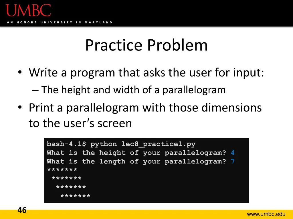 practice problem