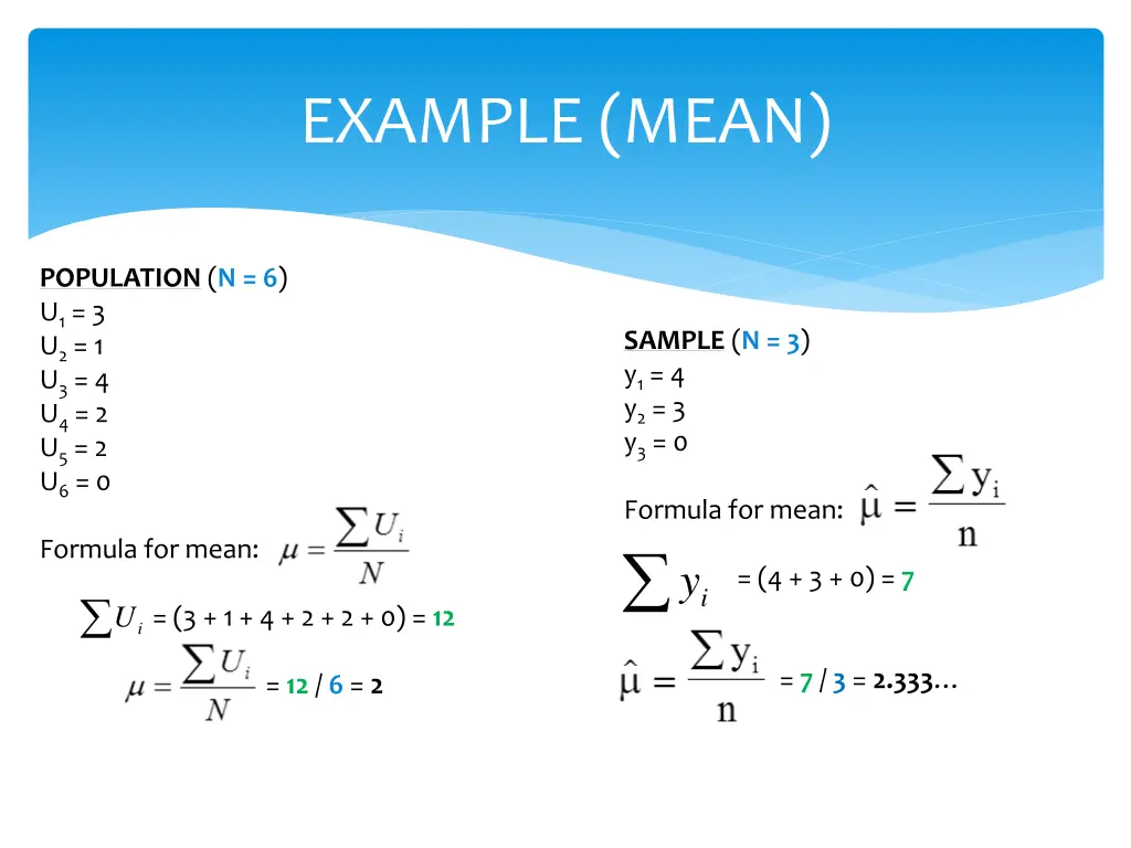 example mean