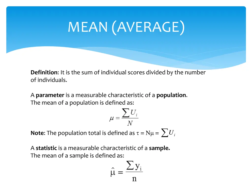 mean average