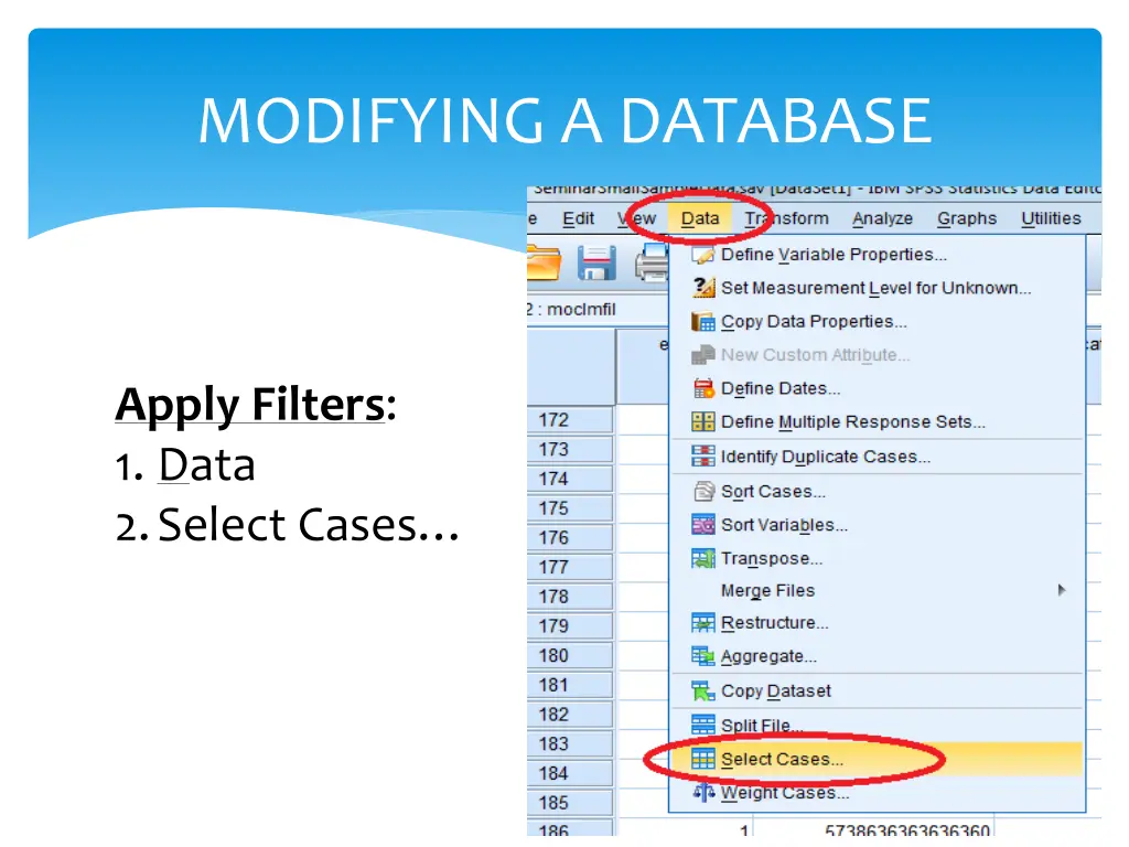 modifying a database