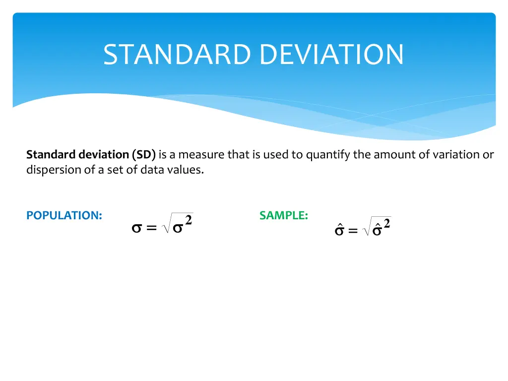 standard deviation