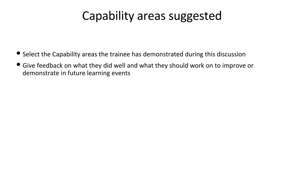 capability areas suggested 2