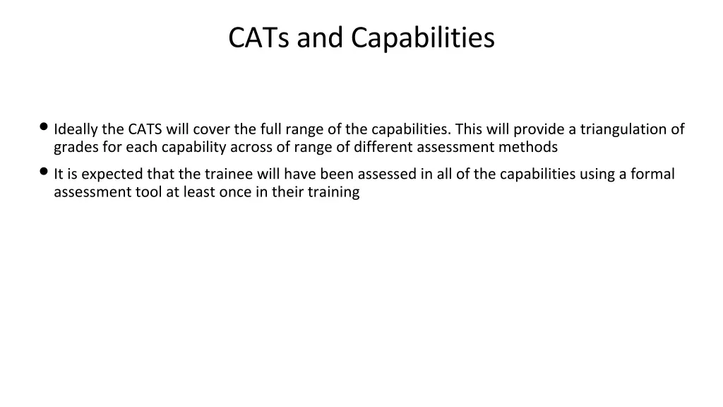 cats and capabilities