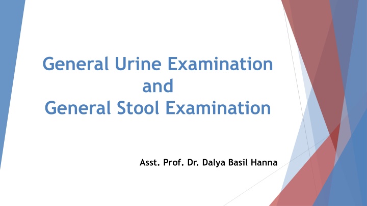 general urine examination and general stool