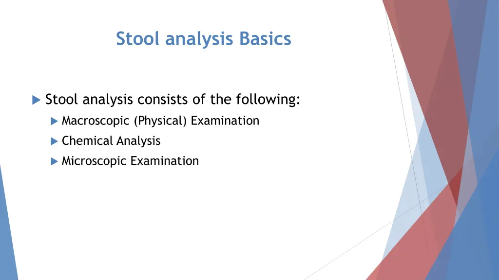 stool analysis basics