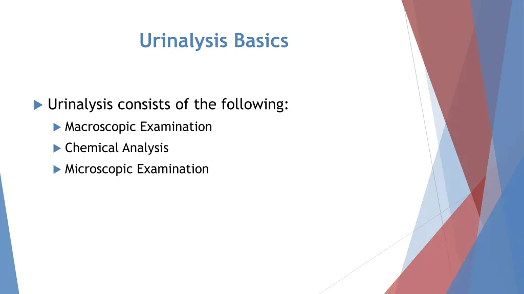 urinalysis basics