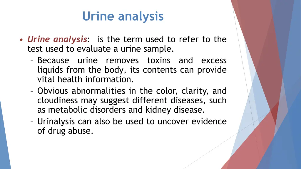 urine analysis 1