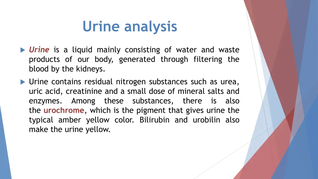 urine analysis