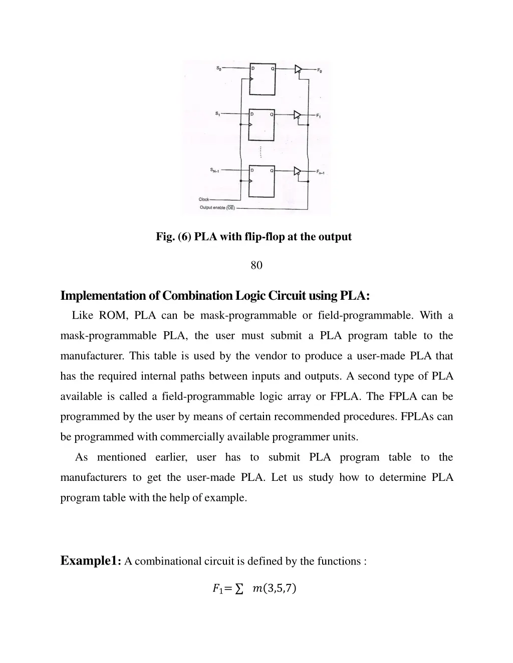 fig 6 pla with flip flop at the output